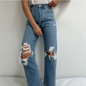 AGOLDE 90s Mid Rise Loose Fit Jean in Fall Out Size 25 High Rise Slouchy Baggy